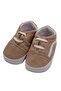 Baby Boy Beige White Leather Line Linen Shoes - 6