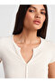 31838 Button Short Sleeve Top-Stone - 3