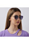 Polarized Sunglasses Gold Frame Gradient Purple Grey Mirror Lens 59mm - LC1202C01 - 7