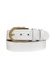 100% Genuine Leather, White Women's Jeans with Gold Buckle, Sports Belt 4 Cm=an-byn-12 - 6