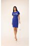Women's Short Sleeve Stone Printed Dress 9771 - 2