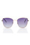 Polarized Sunglasses Gold Frame Gradient Purple Grey Mirror Lens 59mm - LC1202C01