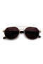 Polarized Sunglasses Gold Frame Gradient Brown Mirror Lens 56mm - LC1206C01 - 5
