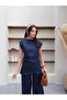 Asymmetrical Blouse Linen Pants Set - 6
