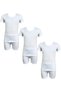 3 - Pieces Cotton Roundneck Undershirt and Short Underwear Boy Set White