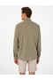 Khaki Linen Blended Regular Fit Long Sleeve Shirt 50303245-Vr027 - 5