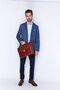 Leather Tan Classic Briefcase 228 5 - 2