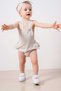 Baby Kids Gray Cotton Comfortable Salopet Jumpsuit 2-Piece Set Trend Fashion Bottom Top Set - 5