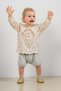 Baby Kids Green Cotton Shorts 2-Piece Comfortable Set Trend Fashion Bottom Top Set - 4