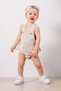 Baby Kids Gray Cotton Comfortable Salopet Jumpsuit 2-Piece Set Trend Fashion Bottom Top Set - 3