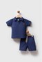 Boys Short Sleeve Polo Neck Tshirt and Shorts Bottom Top Kids Set - 2