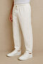 Men's White Linen Loose Cut Lace up Trousers