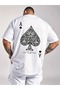 Ace of Spades Poker Printed Casual T-Shirt for Men - Soft Blend, Crew Neck, Short Sleeve,