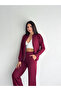 Women's Modal Fabric College Collar Zippered Pocket Bol Bag Suit