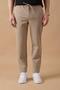 Men's Regular Fit Mid Waist Straight Leg Beige Trousers - 3