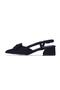 S2 Black Satin 3cm Women's Heeled Shoes - 2