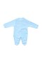 Plain Blue Beret Baby Jumpsuit with Gloves - 4