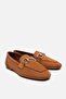 Women's Leather Tan Buckle Loafer - 5