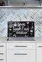 Love Laugh Eat Kitchen Glass Stove Back Protector, Heat Resistant, Countertop Built-In and Kitchen Protection - 2