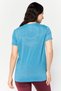 Women Sportswear Fit Short Sleeve Outdoor T-Shirt, Blue - 2