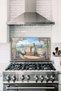 Palace's Peacocks Glass Stove Back Protector, Heat Resistant, Countertop Built-In and Kitchen Protection