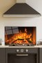 Wood Fireplace and Fire Glass Stove Back Protector, Kitchen Built-In and Countertop Protection with Tempered and Rodage - 2