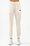 Regular Women's Turned-Up Leg Beige Trousers