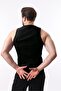 Black Men's Ribbed Cotton Lycra & Undershirt - 2505 - 4