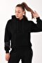 Comfort Women's Hooded Black Sweatshirt - 3