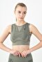 حمالة صدر نسائية من SlimFit برقبة دائرية ولون كاكي فاتح