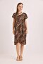 V-Neck Comfortable Fit Woven Viscose Dress Leopard - 2