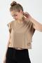 Sportswear Regular Women's Crew Neck Short Sleeve Basic Cropped Top 20878 - 4