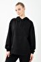 Comfort Women's Hooded Black Sweatshirt - 3