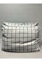 Anthracite Striped Pattern Pillow Case 2 Pcs 50X70 - 2
