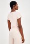 Slimfit Women's Crew Neck Coral Crop Top - 2