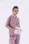 Oversized Women's Hooded Dark Lilac Sweatshirt - 3