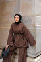Women's Basic Linen Suit Brown - 4