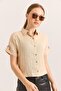 Muslin soft textured shirt mink - 3