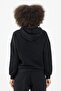 Comfort Women's Hooded Black Sweatshirt - 2