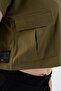 Comfort Women's Crew Neck Olive Crop Top - 5