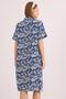 V-Neck Comfortable Fit Woven Viscose Dress Blue - 3