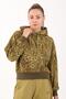 Oversized Women's Hooded Green Sweatshirt