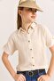 Muslin soft textured cream shirt - 3