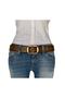 100% Genuine Leather, Gold Buckle Tosado Women's Jeans, Sports Belt 4 Cm=an-byn-44