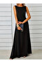 Women's Sleeveless Boat Neck Maxi Janjan Crepe Dress