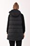 Regular Women's Hooded Black Vest - 2