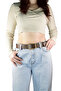 100% Genuine Leather, Gold Set Buckle 4 Cm Brown Women's Belt; Jeans, Sports Belt=an-byn-62.gold.tak - 2