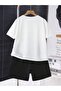 Boys' New Colorful Anime Print Pattern T-Shirt and Shorts Set - 4