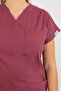Unisex Dusty Rose Stretch Fabric Doctor Nurse Surgical Scrubs Single Top Uniform - 3