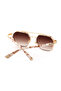 Brown Lens, Cream Framed Women's Sunglasses AE0039C19 - 7